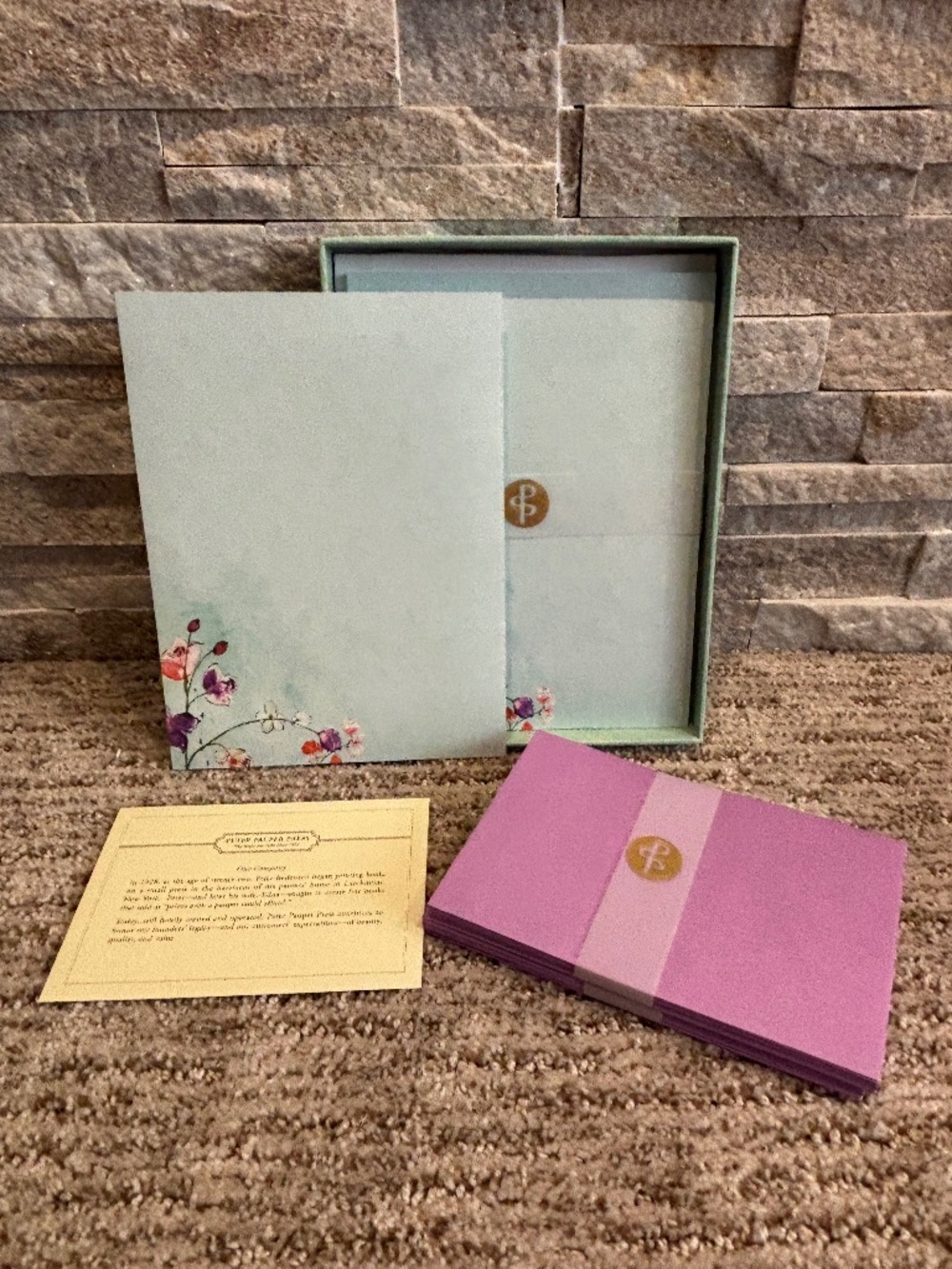 Fuchsia Blooms Stationery Set By Peter Pauper Press